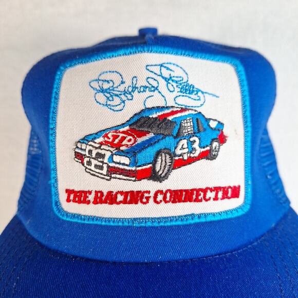 Vintage Richard Petty Big Patch Made In USA Dead Stock STP Nascar Blue - Picture 2 of 8